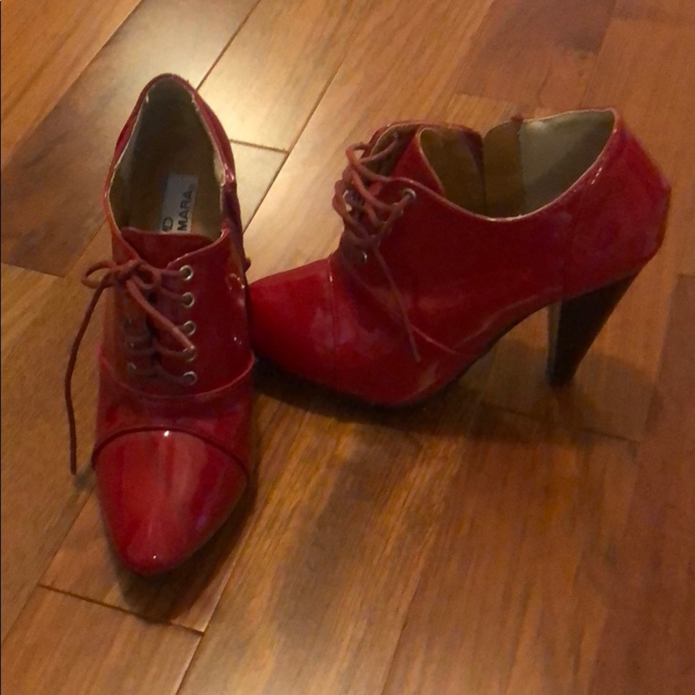 Red High Heel Boots